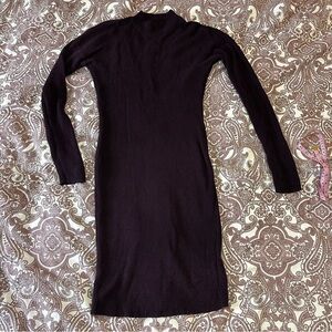 Kaisely Dark Purple Long Sleeve Sweater Dress